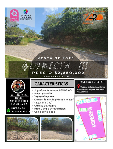 Venta Lote Glorieta Iii Muy Cerca Del Acceso Y De Las Amenidades Sobre Boulevard Fracc Rancho San Diego Ixtapan De La Sal Edomex