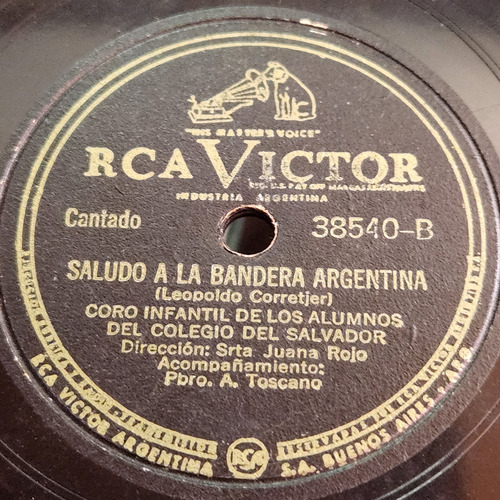 Pasta Coro Infantil Colegio Del Salvador Rca Victor C570