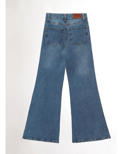 Jean Semi Oxford Mujer Rigido Tiro Alto Infoestilos