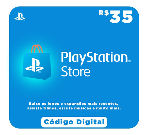 Cartão Presente Playstation - R$ 35,00 Reais