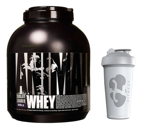 Universal Animal Whey X 4lb + Vaso - Proteina Isolada Sabor Vainilla