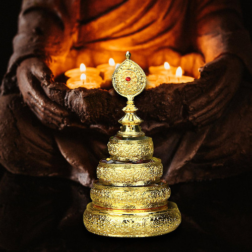 Mandala Que Ofrece Estatua De Aleación De Cobre Dorado