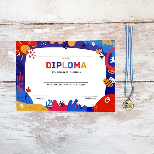 Medalla Y Diploma Egresaditos Jardin Pack X28