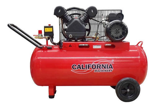 Compresor de aire eléctrico California Machinery CALN3-004 monofásico 100L 2hp 110V rojo