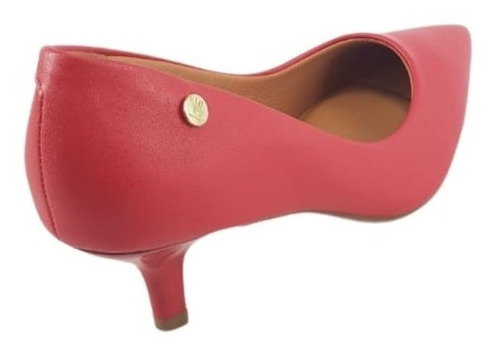 Imagem 2 de 5 de Scarpin Bico Fino Salto Baixo Onca Preto Nude Bege 1122.628