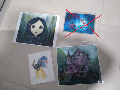 Coraline. Dibujo A Mano. Impresión. Estados Unidos.c/u
