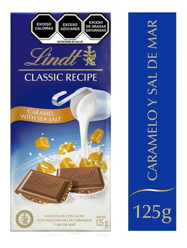 Lindt · Chocolate Classic Recipe Caramelo Y Sal De Mar | MercadoLibre