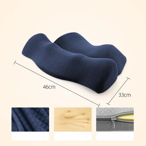 Almohada Cervical, Almohada De Apoyo Azul Oscuro 46cmx33cm