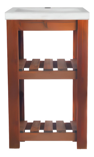 Imagen 1 de 6 de Vanitory Madera Pino Campo Acrilico Deck 40 Cm Rustico 1 Ag