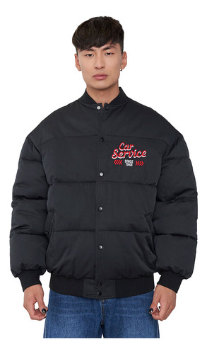 Chaqueta Hombre Bomber College Color Negro Corona