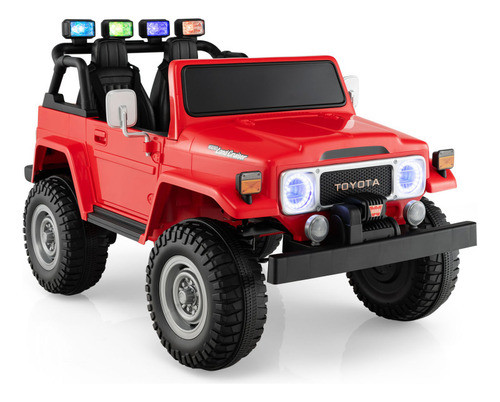 Carrito Eléctrico Para Niños Red Con 2 Asientos 12 V Gpl