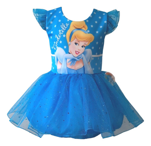 Vestido Niña Cenicienta Cinderella Fiesta Tutú Glitter