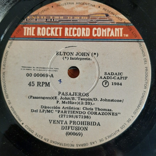 Simple Elton John The Rocket Record Company C18