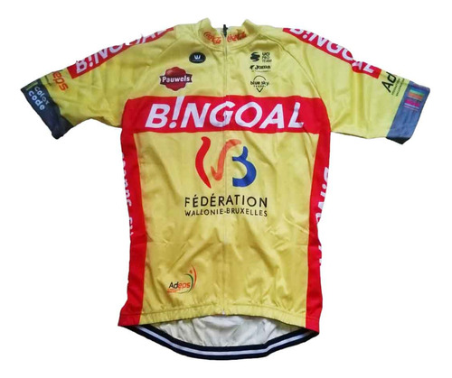 Camiseta De Ciclismo Talle M Bingoal Amarillo. Urubici.