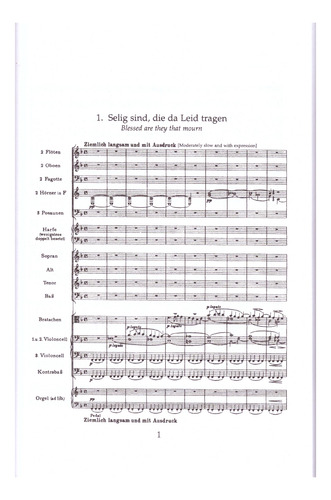 J. Brahms: A German Requiem, Op.45 In Full Score (mini Score