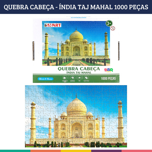 Quebra Cabeça 1000 Peças Índia Taj Mahal - Bbr Toys
