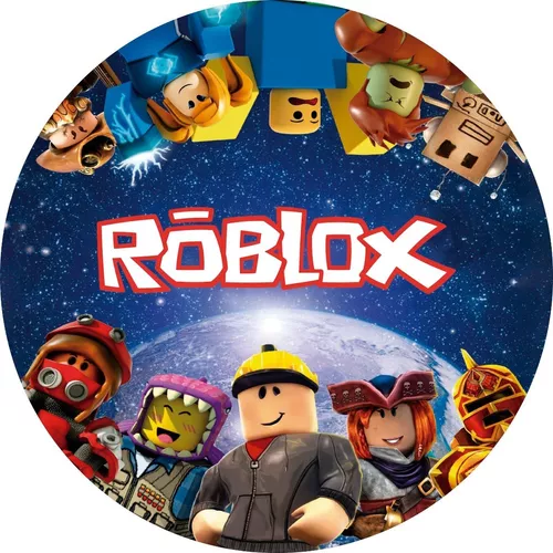 Painel Redondo Infantil Roblox Personagens 1,50x1,50