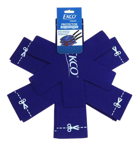 3pack De Protectores De Sartenes M Y G Ekco Azul De Fieltro