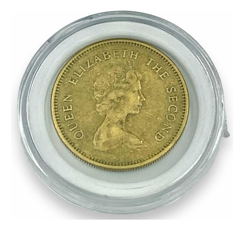 Moneda Asiática Del País De Hong Kong De 50 Centavos (Usado)