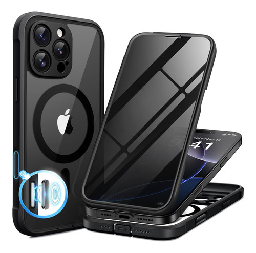 Funda Para iPhone 14 Pro Max/15 Pro/15 Pro Max/16 Pro/16 Pro Max, Compatible Con Magsafe,case Protección La Cámara Bumper Uso Rudo Con Mica Privacidad
