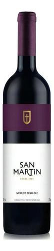 Vinho Fino Tinto San Martin Merlot Demi Sec 750ml