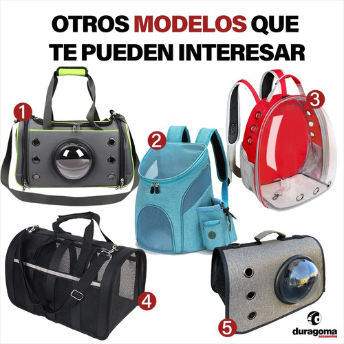 Mochila Transportadora Mascotas Reforzada Malla Respirable