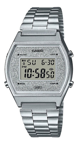 Reloj Casio Glitter Plateado B640wdg-7d Unisex Becris