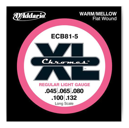 Encordado Bajo Eléctrico Daddario Xl Chromes Ecb81-5 045-132