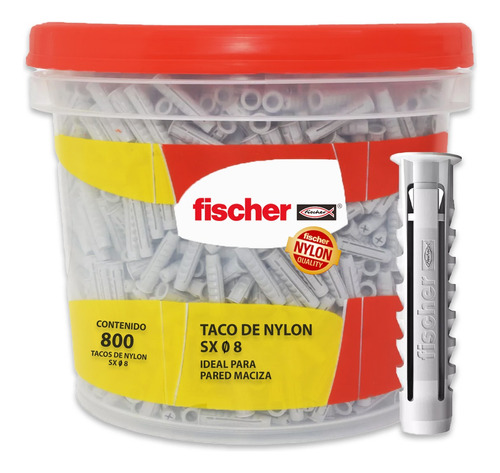 Tarugo  Fischer Sx8 Para Ladrillo Hueco X 800 Unidades