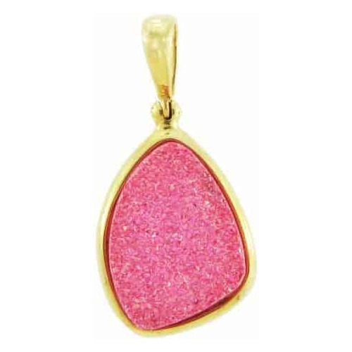 Dije Drusy Rosa De Latón Chapado En Oro De 18k