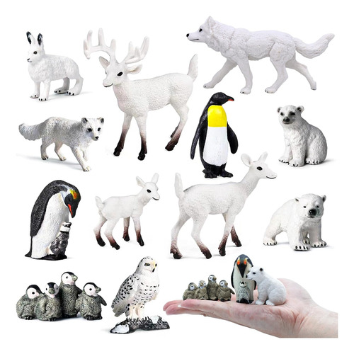 12 Pcs Figuras De Animales Polares - Figuras De Animales Árt