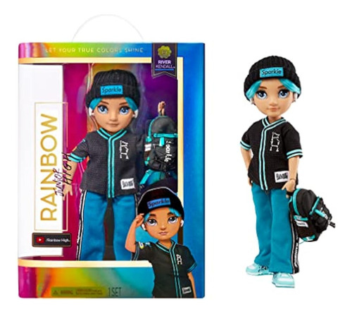 Rainbow High Jr High Series 2 River Kendall- 9  Teal Posable