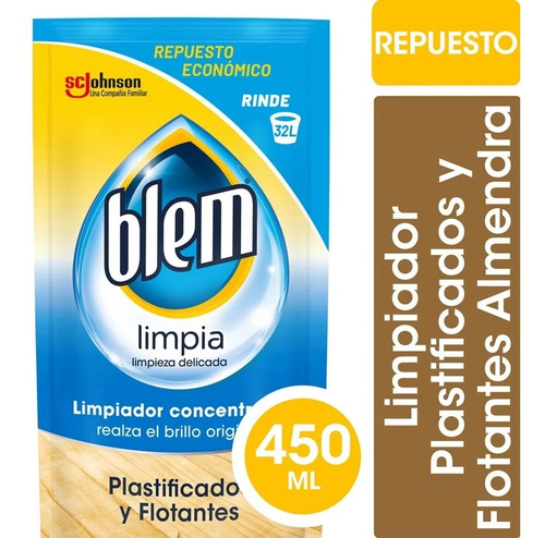 Limpiador Concentra Blem Pisos Plastificados Flotantes 450ml