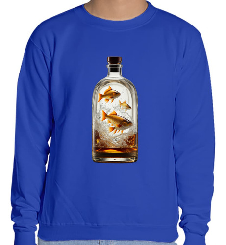 Sudadera Tres Peces Dorados - Peces En Botella - Animales