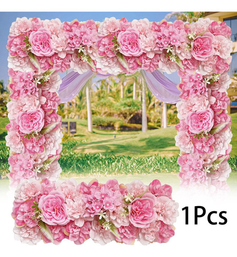 Panel De Flores Artificiales, Fondo Floral De Rosa Oscuro