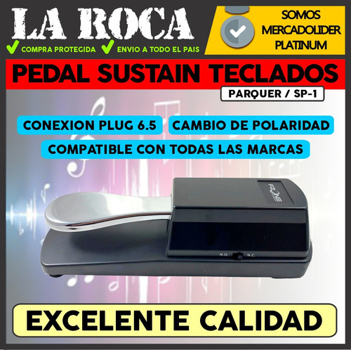 Imagen 3 de 10 de Pedal Sustain Cambio Polaridad Teclados Todas Marcas Cuotas
