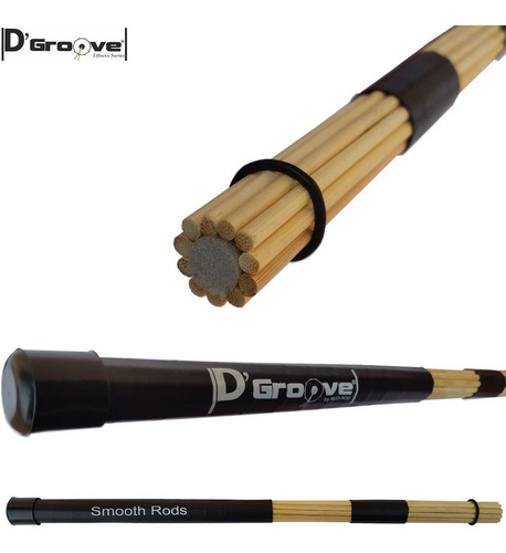 Imagem 3 de 5 de Baqueta Smooth Rods Sticks Silenciosa C/ Espuma Interna
