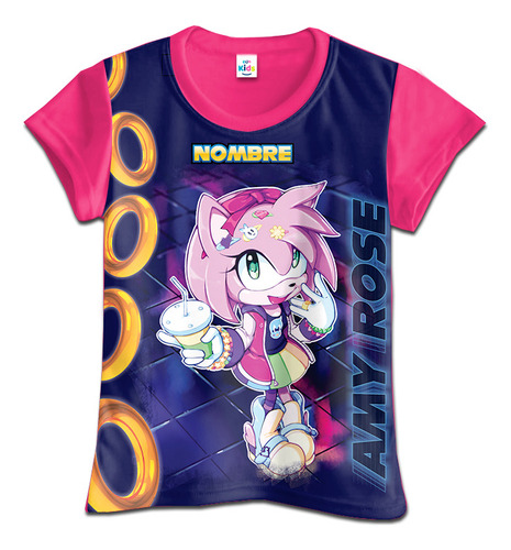 Camiseta Camisa Niña Amy Rose Personalizada