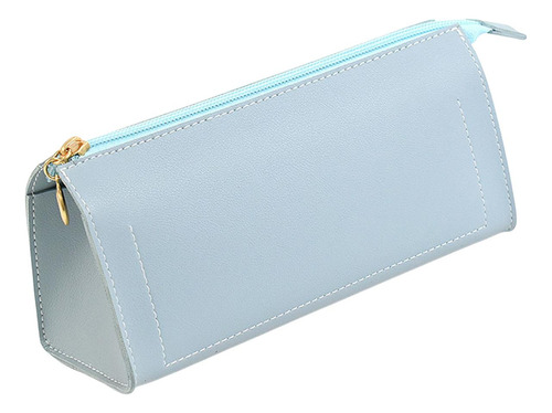 Estuche Para Lápices Con Cremallera, Neceser Portátil Azul