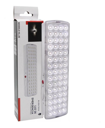 Luz De Emergencia Blanca Recargable 2 Intensidades 60 Leds 