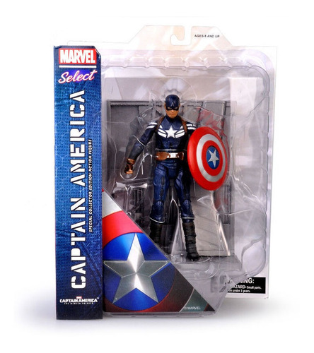 Capitan America Figura Marvel Select Articulado Muñeco