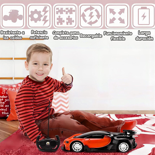 A 1:16 Luz Led Coche Rc Carro A Control Remoto Con 4 Canales