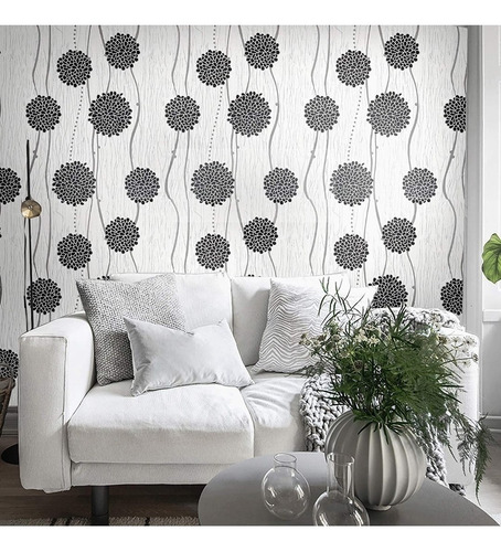 Imagen 2 de 8 de Papel Tapiz Vinil Con Adhesivo Decoración Interiores Pared