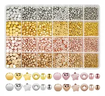 Comprar Juego De Cuentas Espaciadoras De Oro De 2160 Piezas, Cuentas