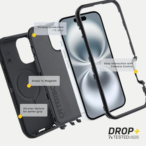 Capa Otterbox Para iPhone 16 Defender Series - Preta