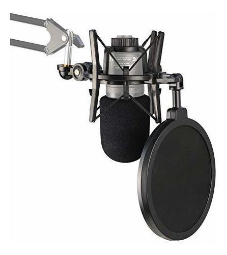 At2020 Shock Montaje With Pop Filter Foam Windscreen Reduce