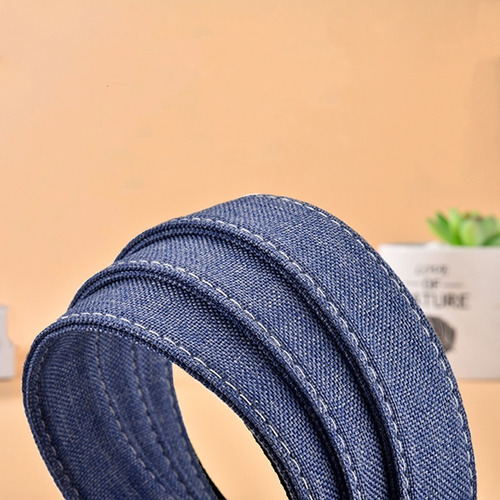 Cinturón Para Vestido Casual De Mezclilla De Lino Para Mujer
