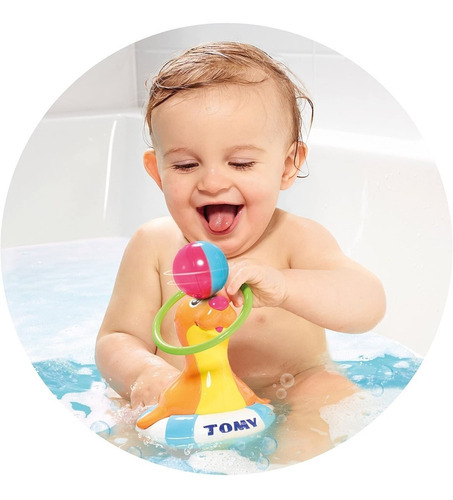 Imagen 3 de 6 de Juguete Para Baño Bebe Leon Marino Balanceo Agua Tomy 92123