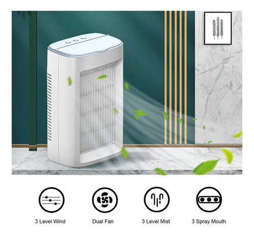 Ventilador Usb Portátil Ar Condicionado Água 200ml