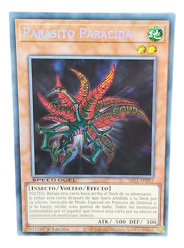 Parasite Paracide Secret Rare Speed Duel Yugioh! Español 